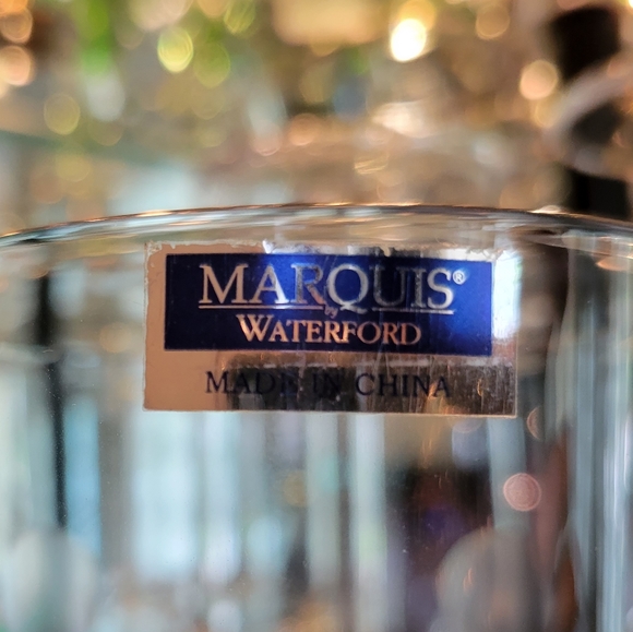 Marquis by Waterford • Sparkle Goblet • Set of 4 Crystal  WATERFORD Marquis 4 crystal wine goblets